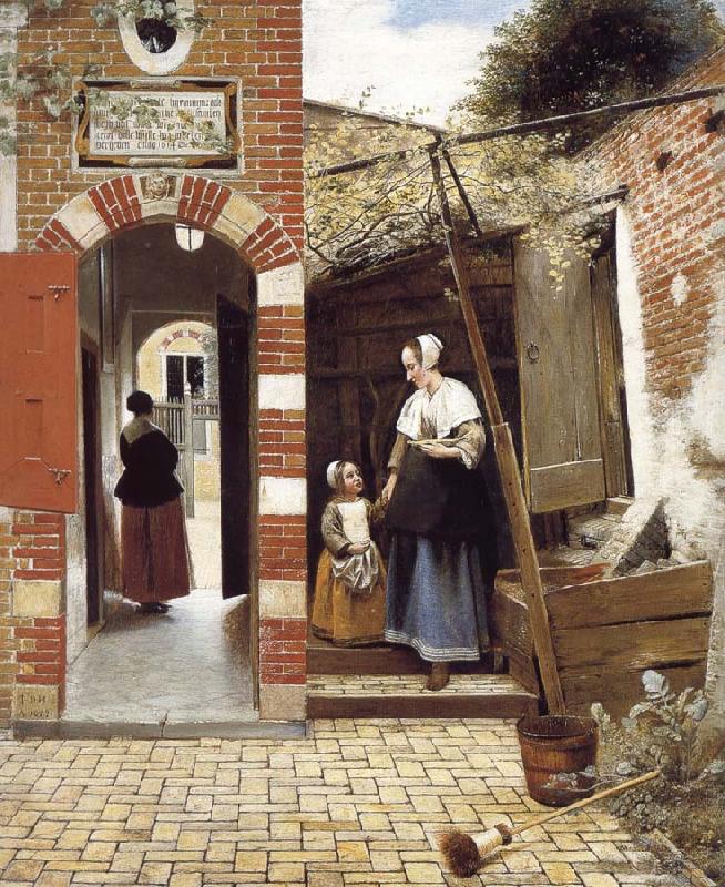 Pieter de Hooch The Courtyard of a House in Delft China oil painting art